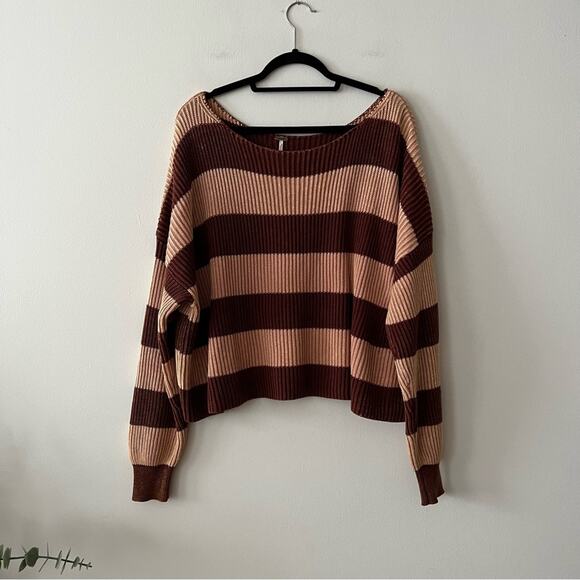 Free People Just My Stripe Slouchy Sweater - Picture 4 of 10